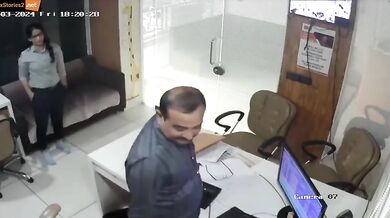 Desi uncle secretry office fucking cctv